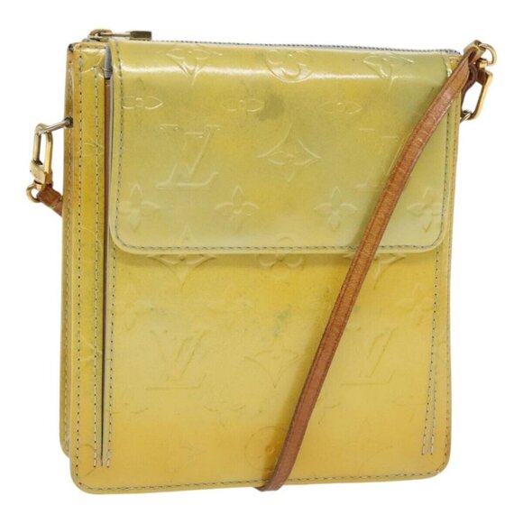 LOUIS VUITTON Monogram Vernis Motto Accessory Pouch Gris LV Auth - Picture 1 of 16